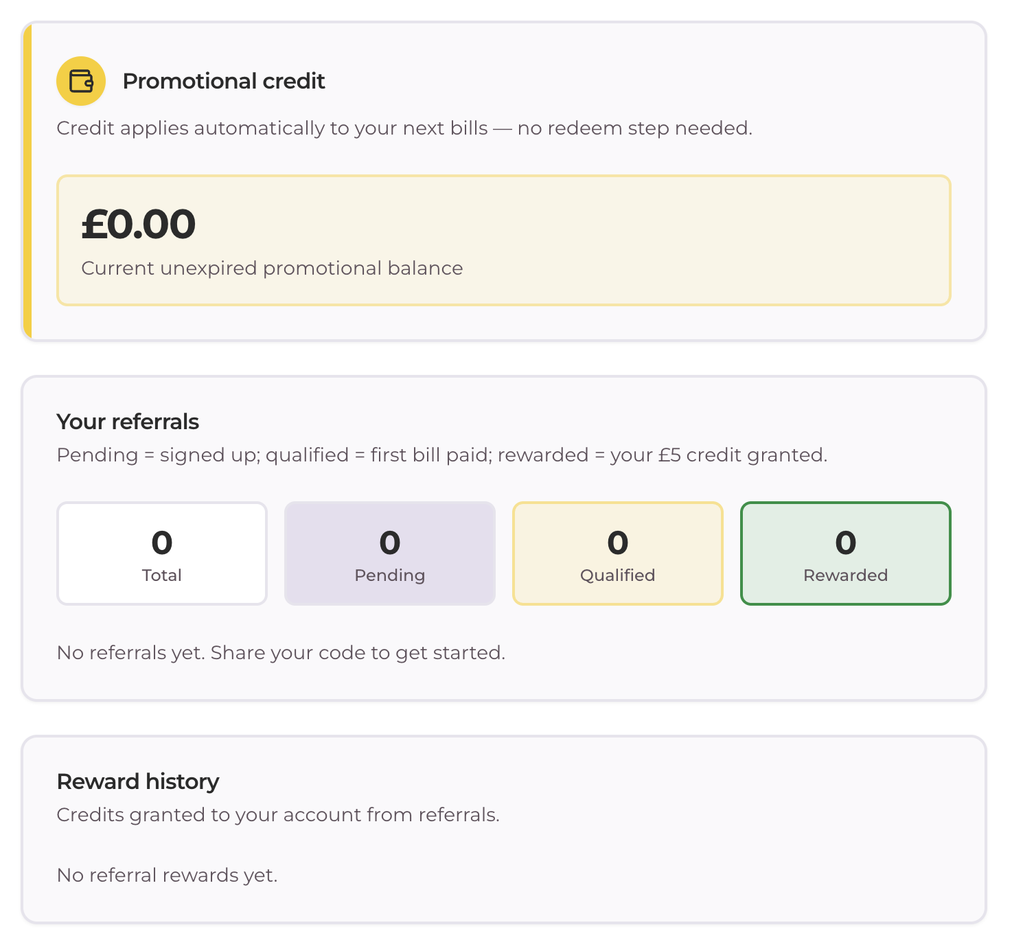 Referral History